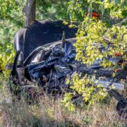 A chain-reaction crash involving three vehicles resulted in one person treated for minor injuries Thursday afternoon. — DN Photo | Cory Smith